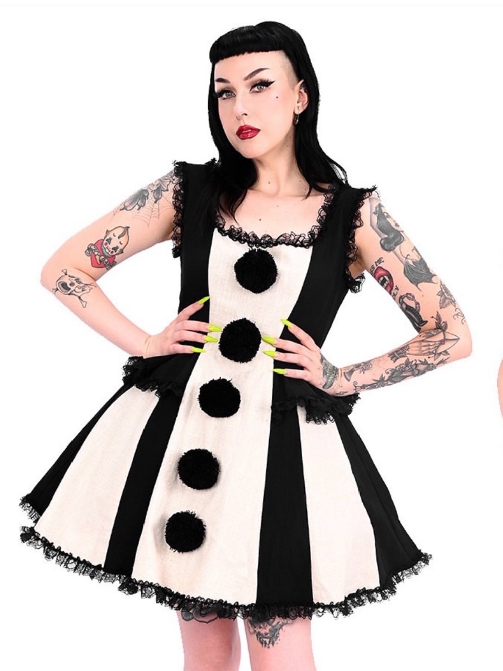 Foxblood clown dress Halloween drop